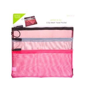 Harmon Face Values 3-zip Section Mesh Travel Pocket